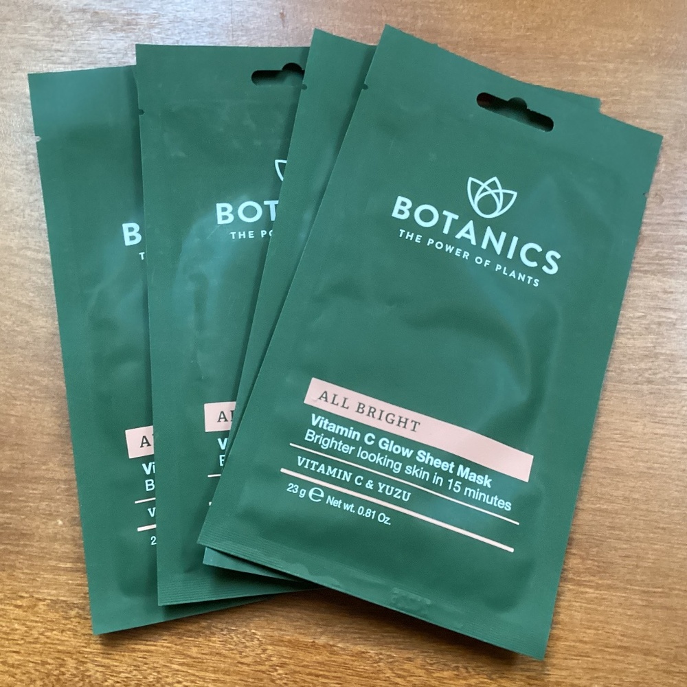 Botanics The Power of Plants All Bright Vitamin C Glow Sheet Mask Bundle